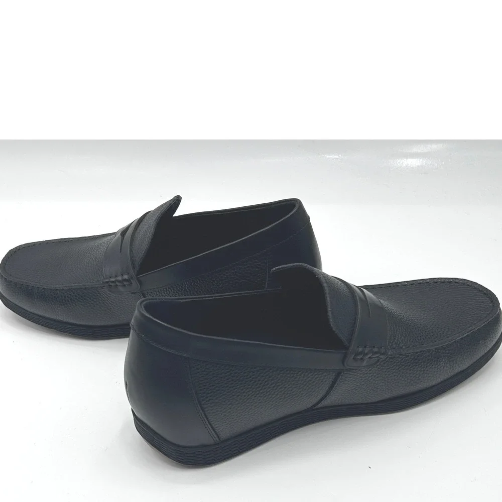 CALTO Black Penny Loafer Elevator Shoes S1090 Size 9 NWOT Genuine Leather